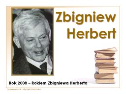prezentacja multimedialna na temat Zbigniewa Herberta
